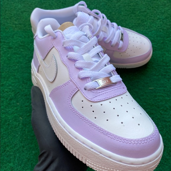 ⚡️Custom Lilac Purple Air Force 1 Shoes⚡️ - Picture 3 of 4